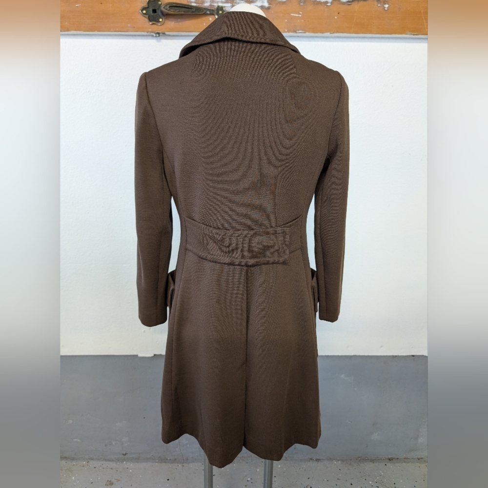 Vintage Coat Brown Double-Breasted Coat Mid-Centrury Modern 1960 - Picture 2 of 5